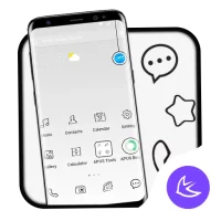 Pure White APUS Launcher theme