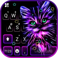 ثيم لوحة المفاتيح Purple Neon 