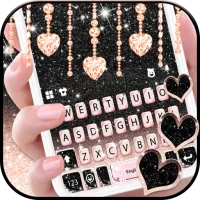 الكيبورد Black Pink Glitter